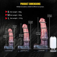 8.74in 10.66in 13.3in Fantasy Dual Layer Silicone Muscle Horse Big Dildo
