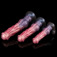 8.74in 10.66in 13.3in Fantasy Dual Layer Silicone Muscle Horse Big Dildo