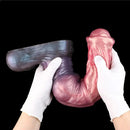 8.74in 10.66in 13.3in Fantasy Dual Layer Silicone Muscle Horse Big Dildo