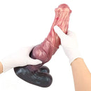 8.74in 10.66in 13.3in Fantasy Dual Layer Silicone Muscle Horse Big Dildo