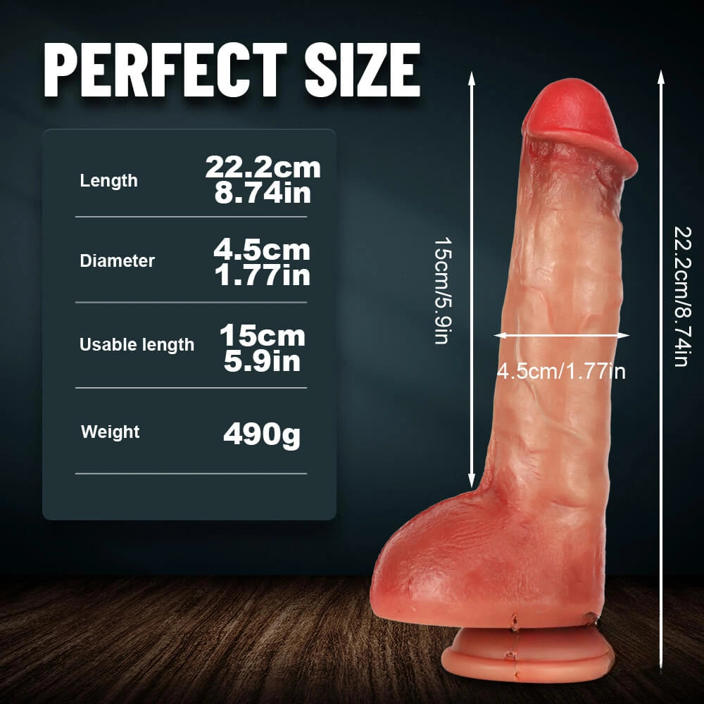 8.74in Big Real Feeling Penis Dildo Lesbian Anal Sex Love Toy