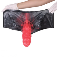 8.74in Fantasy Hollow Dildo Pants For Gay Men Penis Lengthening Thickening