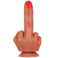 8.74in New Style Makeup 3D Printed Real Feeling Finger Dildo Sex Toy