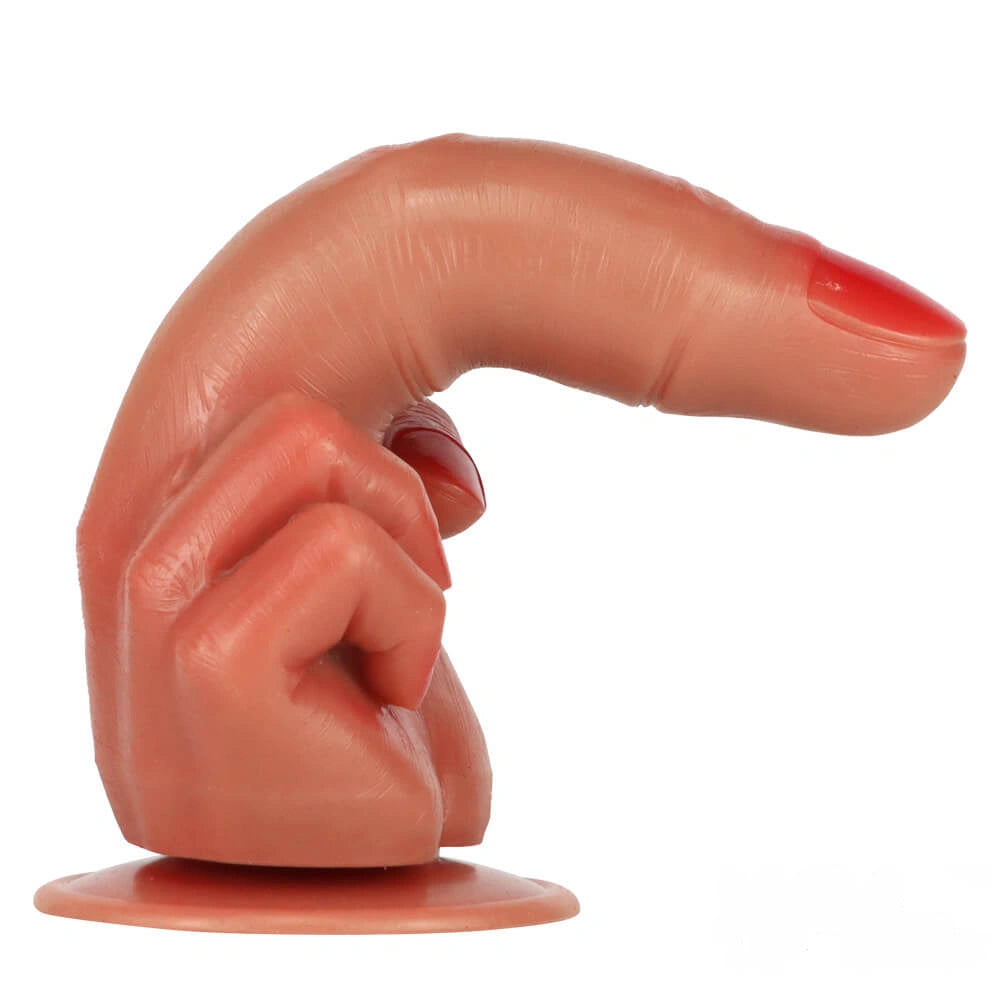 8.74in New Style Makeup 3D Printed Real Feeling Finger Dildo Sex Toy