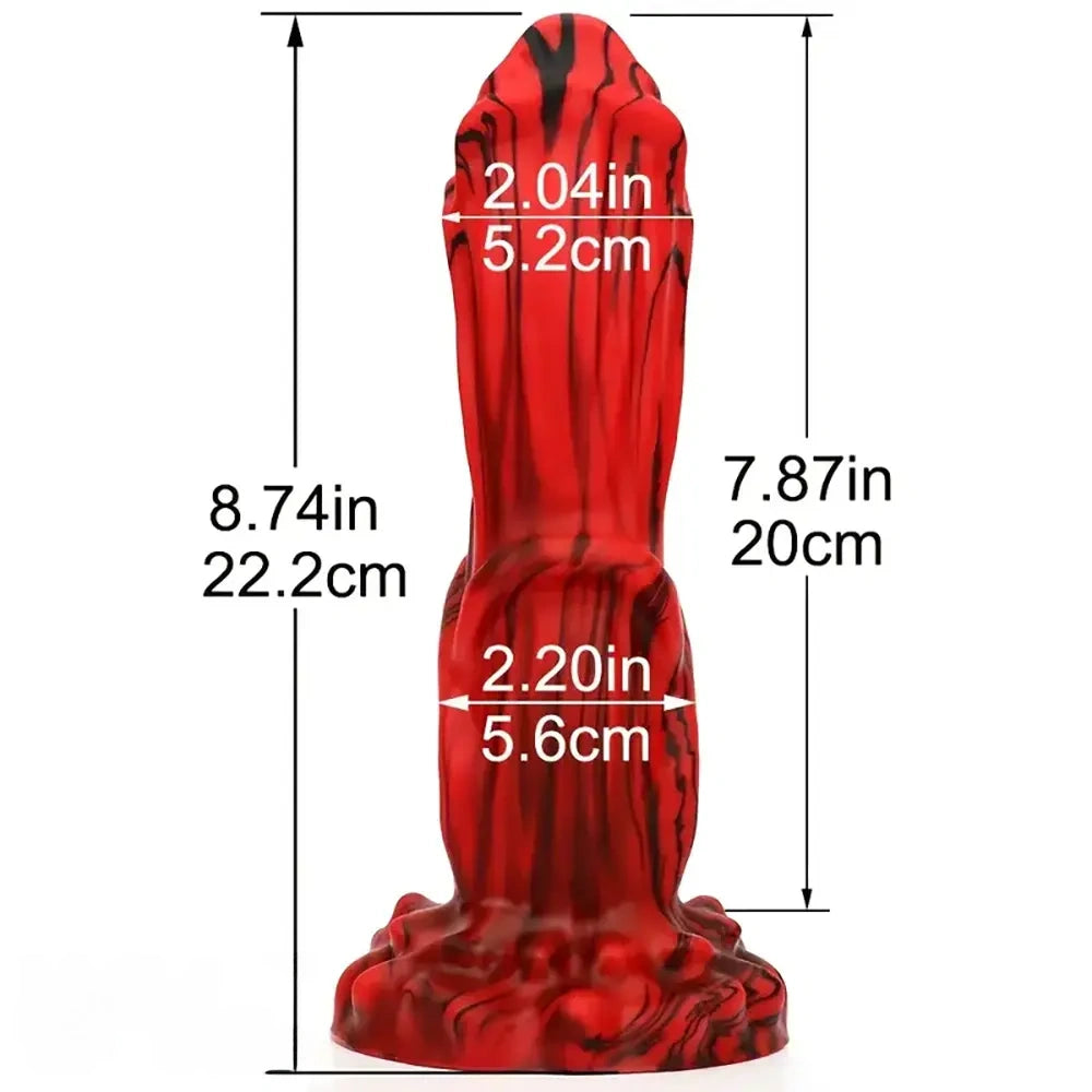 8.74in Realistic Anal Fantasy Silicone Soft Large Dildo For Pleasure