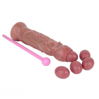 8.74in Silicone Odd Soft Big Egg Laying Dildo For Anal Sex Love Toy