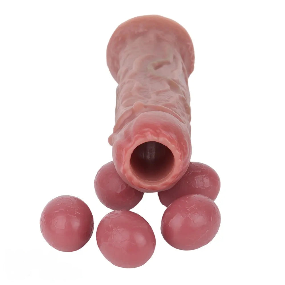 8.74in Silicone Odd Soft Big Egg Laying Dildo For Anal Sex Love Toy