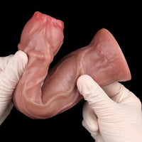 8.74in Silicone Odd Soft Big Egg Laying Dildo For Anal Sex Love Toy