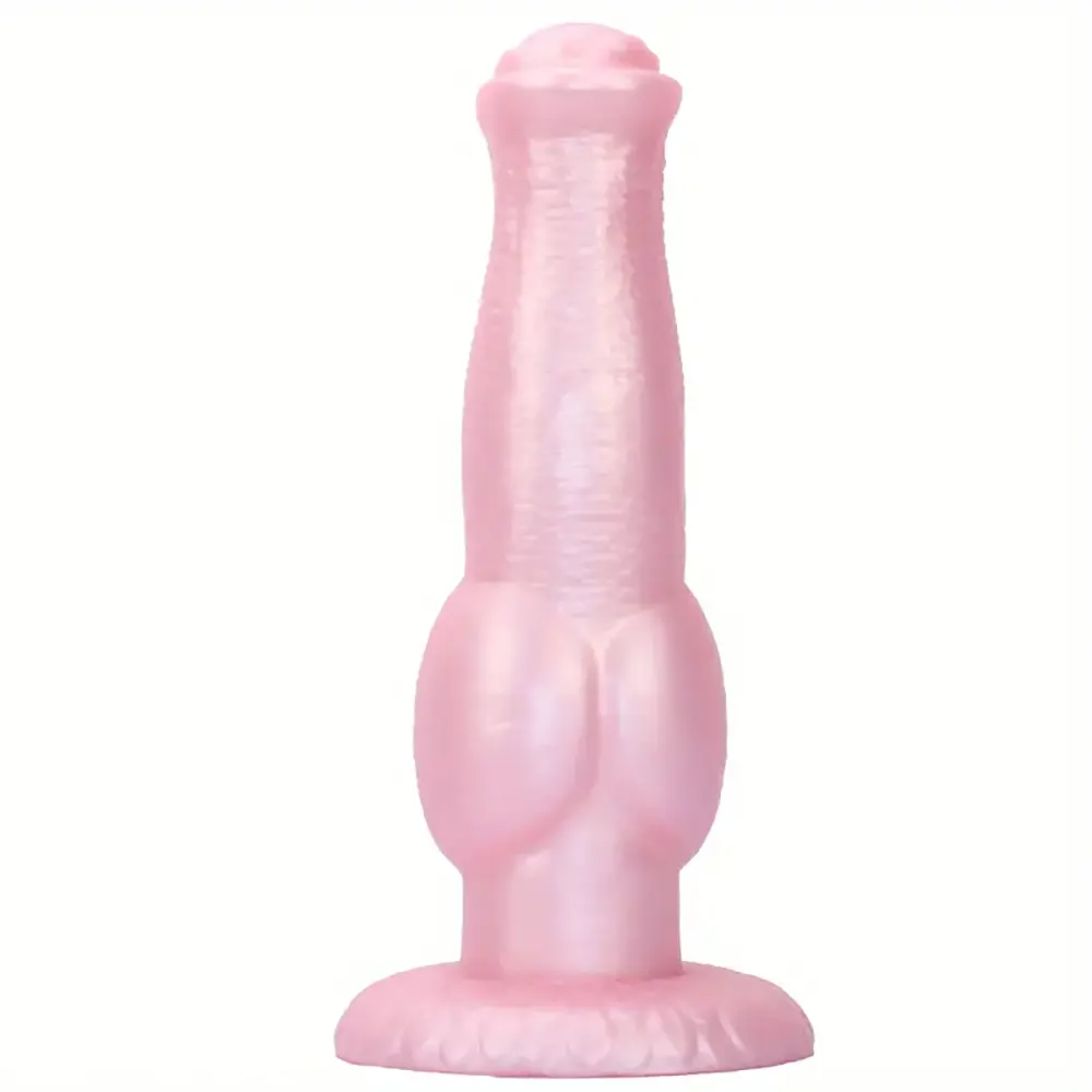 8.77in Soft Silicone Dog Knot Odd Design For Women Animal Dildo