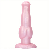 8.77in Soft Silicone Dog Knot Odd Design For Women Animal Dildo