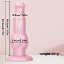 8.77in Soft Silicone Dog Knot Odd Design For Women Animal Dildo