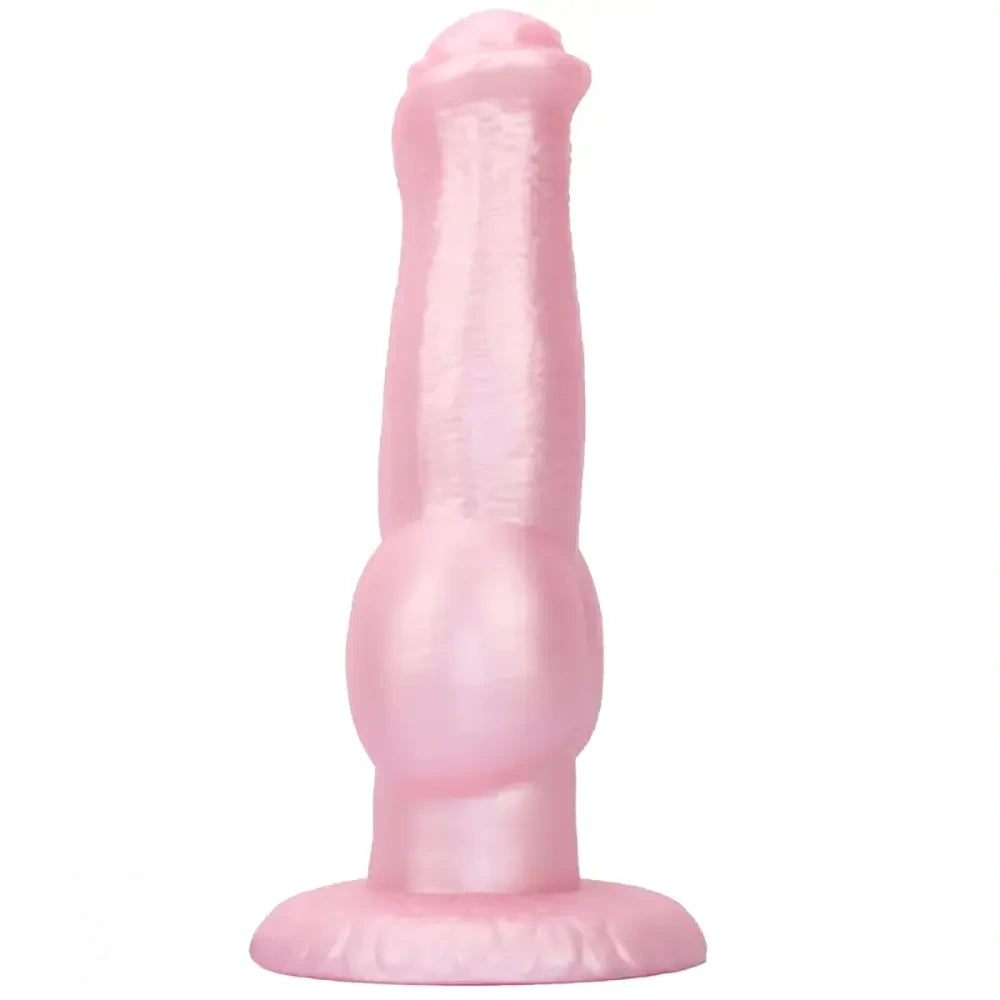 8.77in Soft Silicone Dog Knot Odd Design For Women Animal Dildo