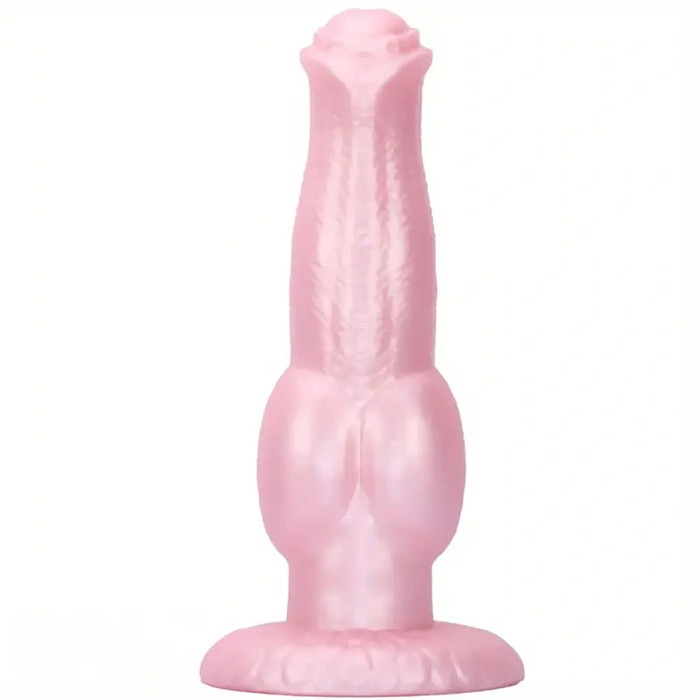 8.77in Soft Silicone Dog Knot Odd Design For Women Animal Dildo