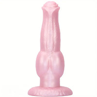 8.77in Soft Silicone Dog Knot Odd Design For Women Animal Dildo