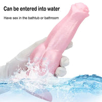 8.77in Soft Silicone Dog Knot Odd Design For Women Animal Dildo