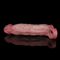 8.78in Realistic Penis Cock Dildo Sleeve Extender Women Vibrating Sex Toy
