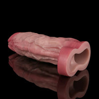 8.78in Realistic Penis Cock Dildo Sleeve Extender Women Vibrating Sex Toy