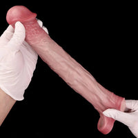 8.78in Realistic Penis Cock Dildo Sleeve Extender Women Vibrating Sex Toy