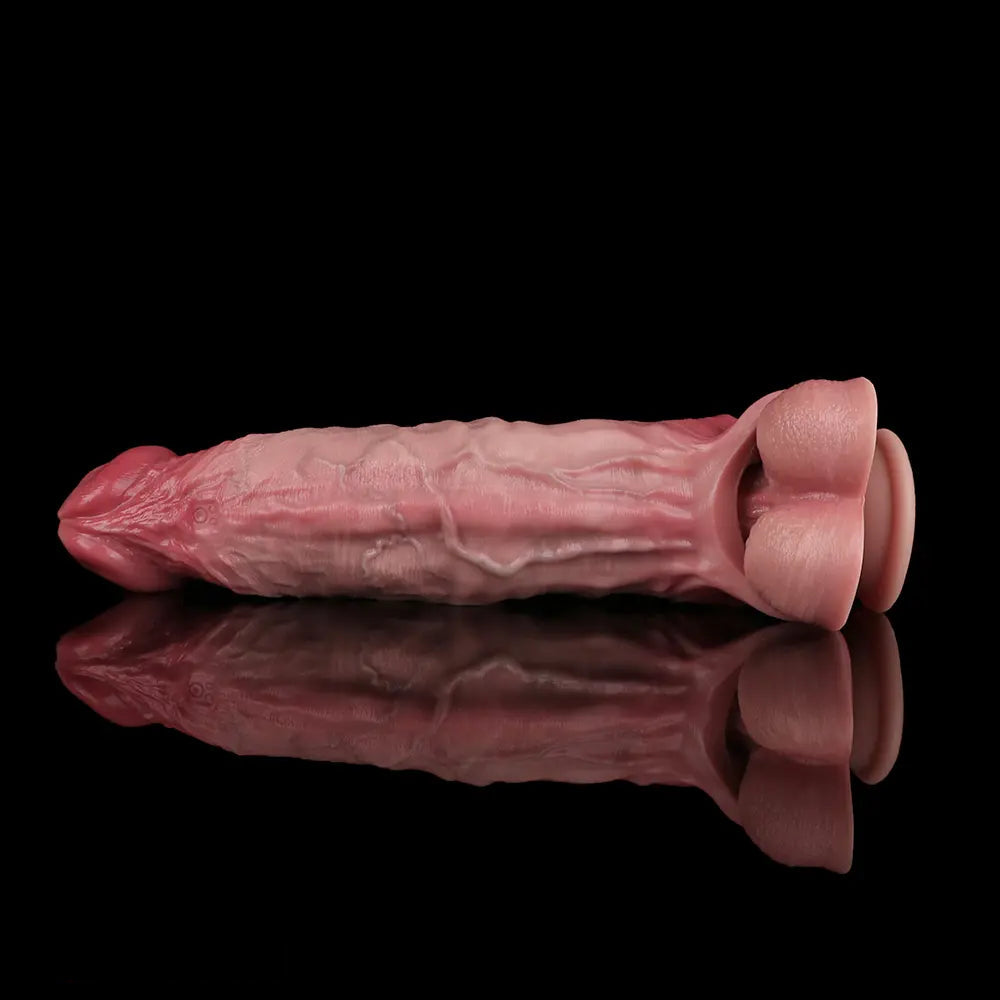 8.78in Realistic Penis Cock Dildo Sleeve Extender Women Vibrating Sex Toy