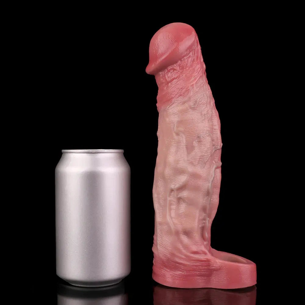 8.78in Realistic Penis Cock Dildo Sleeve Extender Women Vibrating Sex Toy