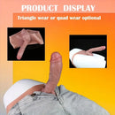 8.78in Unisex Pure Silicone Soft Skin-Friendly Stretchable Hollow Dildo Panty