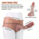 8.78in Unisex Pure Silicone Soft Skin-Friendly Stretchable Hollow Dildo Panty