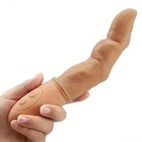 8.78in Vibrating Heating Finger Big Automatic Dildo For G Spot Sex