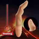 8.78in Vibrating Heating Finger Big Automatic Dildo For G Spot Sex