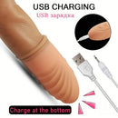 8.78in Vibrating Heating Finger Big Automatic Dildo For G Spot Sex