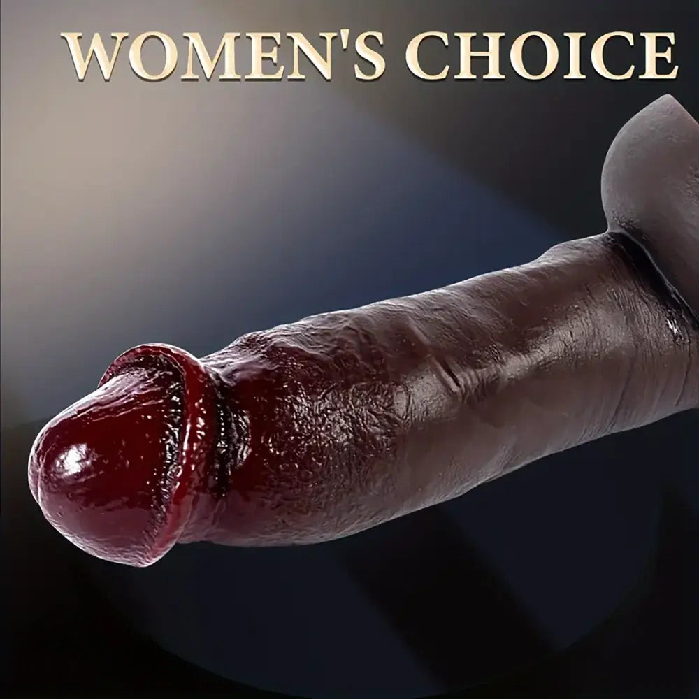 8.7in 9in 9.2in Realistic Silicone Soft Big Ebony Dildo For Women Men