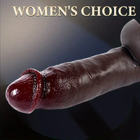 8.7in 9in 9.2in Realistic Silicone Soft Big Ebony Dildo For Women Men