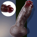 8.7in 9in 9.2in Realistic Silicone Soft Big Ebony Dildo For Women Men