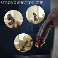 8.7in 9in 9.2in Realistic Silicone Soft Big Ebony Dildo For Women Men