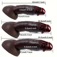 8.7in 9in 9.2in Realistic Silicone Soft Big Ebony Dildo For Women Men