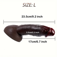8.7in 9in 9.2in Realistic Silicone Soft Big Ebony Dildo For Women Men