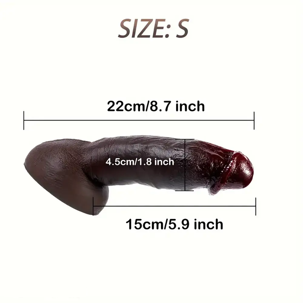 8.7in 9in 9.2in Realistic Silicone Soft Big Ebony Dildo For Women Men