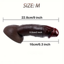 8.7in 9in 9.2in Realistic Silicone Soft Big Ebony Dildo For Women Men