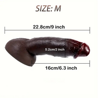 8.7in 9in 9.2in Realistic Silicone Soft Big Ebony Dildo For Women Men