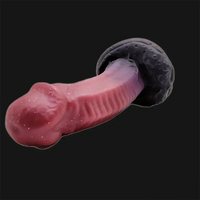 8.7in Big Monster Silicone Flexible Dildo Adult Sex Toy For Females
