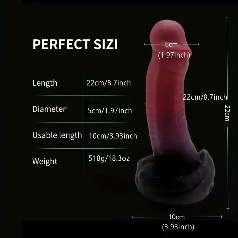8.7in Big Monster Silicone Flexible Dildo Adult Sex Toy For Females