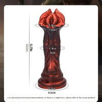8.7in Cannibal Flower Soft Flexible Silicone Anal Plug Dildo Lifelike Texture