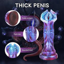 8.7in Cannibal Flower Soft Flexible Silicone Anal Plug Dildo Lifelike Texture