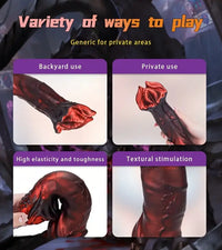 8.7in Cannibal Flower Soft Flexible Silicone Anal Plug Dildo Lifelike Texture