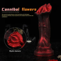 8.7in Cannibal Flower Soft Flexible Silicone Anal Plug Dildo Lifelike Texture