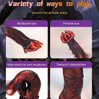 8.7in Cannibal Flower Soft Flexible Silicone Anal Plug Dildo Lifelike Texture