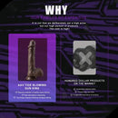 8.7in Ebony 4in1 Heating Thrusting Vibrating Rotation Remote Dildo