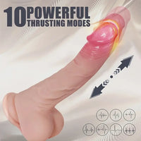 8.7in Electric 10 Vibration Telescopic Modes Heated Remote Control Dildo