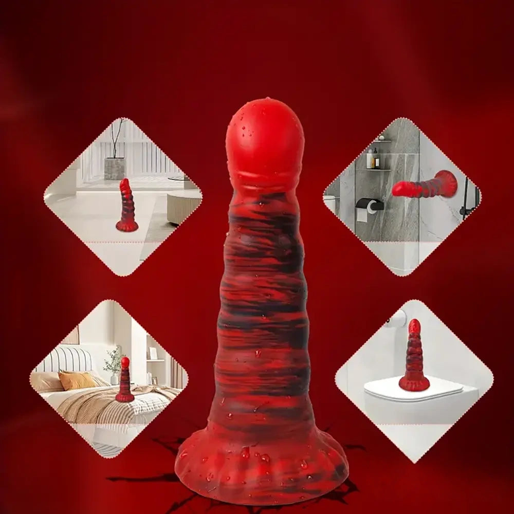 8.7in Fantasy Big Silicone Soft Fat Dildo For G-Spot Anal Stimulation Women