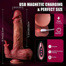 8.7in Multi-Stimulation Thrusting Tongue Licking Heating Dildo Vibrator