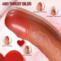 8.7in Multiple Functions Thrusting Heating Automatic Rotation Dildo